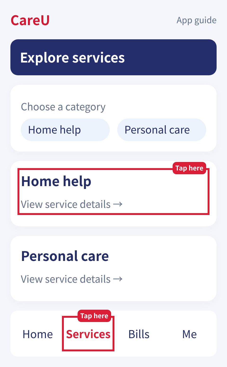Browse services by category.